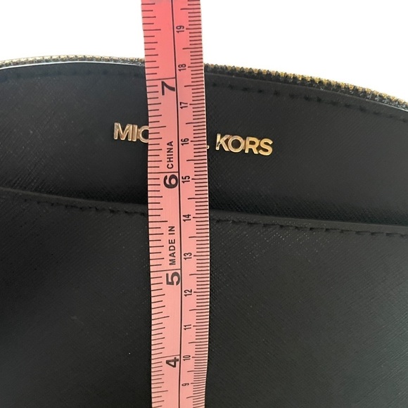 Michael Michael Kors Emmy Medium Saffiano Leather Crossbody Bag Black - Picture 16 of 16